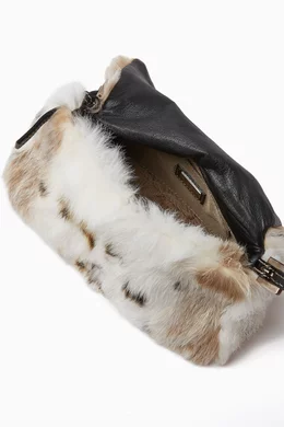 Buy Fendi Pre-Loved White Baguette Bag in Rabbit Fur For Women