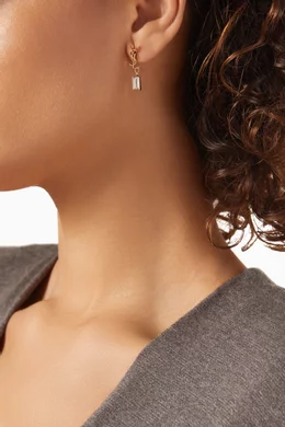 Single Earring Ysl Gold Hoop Earrings Buy SAINT LAURENT Gold