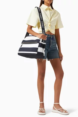 Stripe changing bag top