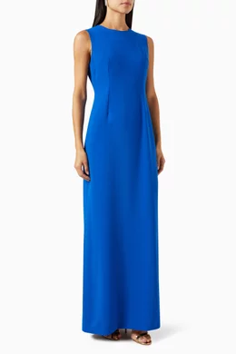 Buy Anatomi Blue Estella Crystal embellished Cape Maxi Dress For Women Online Ounass UAE