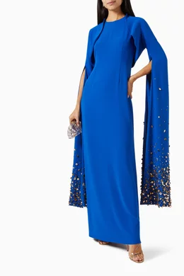 Estella cape maxi dress new arrivals
