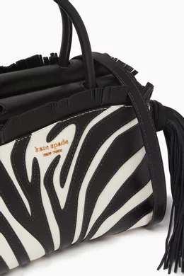 kate spade】Ziggy＊メタリック3Dゼブラサッチェル