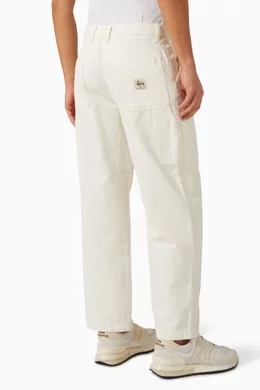 Buy Stussy Neutral Canvas Work Pants in Cotton For Men Online Ounass UAE