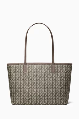 Buy Tory Burch Grey Small Ever-ready Zip Tote Bag in Coated