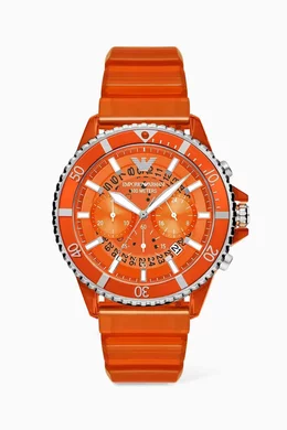 Buy Emporio Armani Orange Diver Chrono Watch 44mm For Men Online Ounass UAE