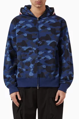 Navy blue bape hoodie clearance