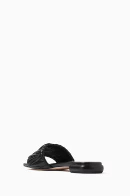 Buy Miu Miu Black Ciabatte Logo Slides in Nappa Matelasse For Women Online Ounass UAE