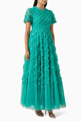 Buy Needle & Thread Green Evelyn Gown For Women Online | Ounass UAE