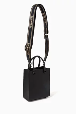 Buy Coach Black Tote 16 Bag in Crossgrain Leather For UNISEX