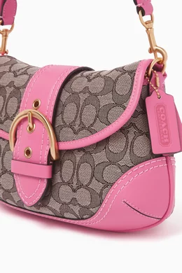 Buy Coach Pink Soho Signature-logo Shoulder Bag in Jacquard