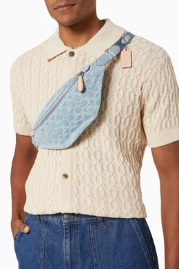 Jeans Coach Belt Outfit Buy Coach Blue Charter Belt Bag In