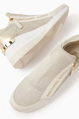 Buy Michael Kors Multicolour Willis Wedge Sneakers in Stretch-knit