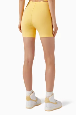 Yellow nike biker shorts best sale