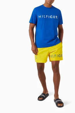 Buy Tommy Hilfiger Yellow Logo Swim Shorts For Men Online Ounass UAE