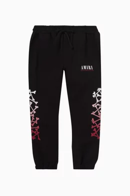 Buy Amiri Black Bones print Sweatpants in Cotton For Boys Online Ounass UAE