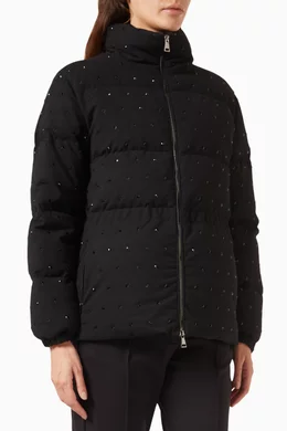 Buy Moncler Black Fuligule Short Down Jacket For Women Online Ounass UAE
