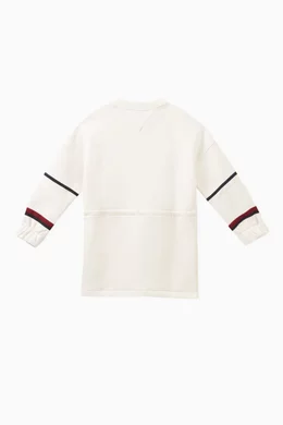 Buy Tommy Hilfiger Neutral Global Stripe Sweater Dress in Cotton
