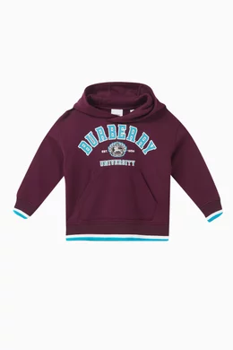 Burberry logo print hoodie hotsell
