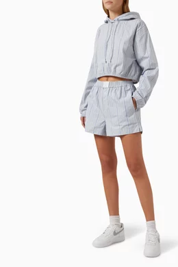 Buy Kith Blue Ida Logo Striped Boxer Shorts in Cotton For