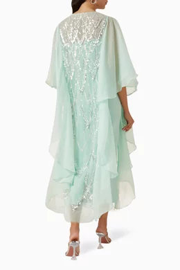 Buy Velvety Couture Green Riona Dress in Organza For Women Online | Ounass  UAE