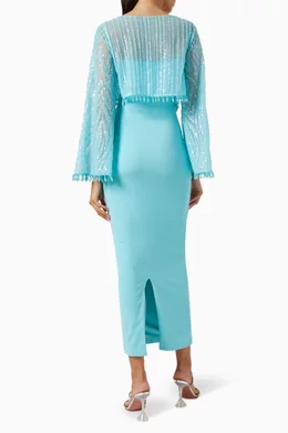 Embellished two piece dress deals