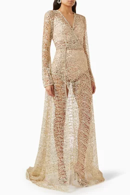 Elle zeitoune gold dress outlet