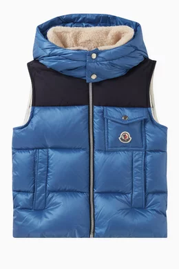 Buy Moncler Enfant Blue Oust Vest in Padded Nylon Ripstop For Boys Online Ounass UAE