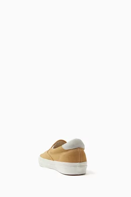 Yellow suede slip on vans cheap