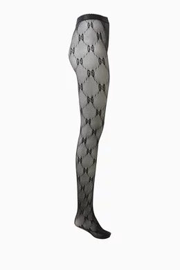 Buy Gucci Grey GG Monogram Tights in Sheer Knit For Women Online Ounass UAE
