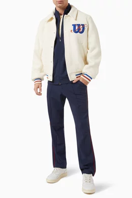 Buy Kith Grey x Wilson Coaches Jacket in Wool-blend For Men Online