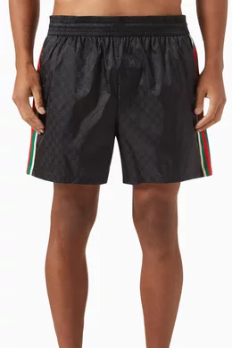 Buy Gucci Black GG Jacquard Swim Shorts in Nylon For Men Online Ounass UAE