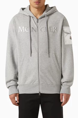 Moncler grey zip hoodie 2025