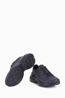 Buy Gucci Black Rhyton Sneakers in Rubber For Men Online Ounass UAE