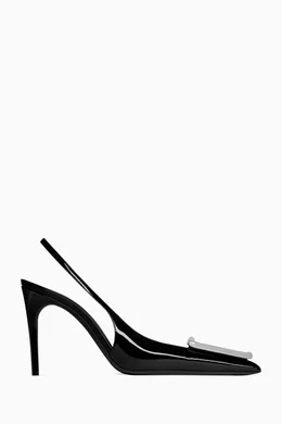 Buy SAINT LAURENT Black Avenue 95 Pumps in Leather For Women Online Ounass UAE