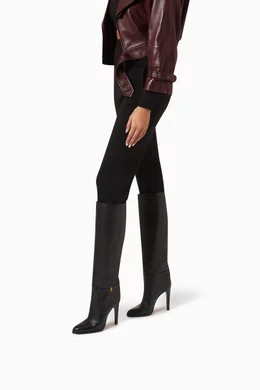 Ysl knee high boots discount