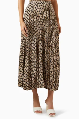 スカート VALENTINO Valentino Toile Iconographe skirt Valentino Toile Iconographe denim midi skirt Valentino