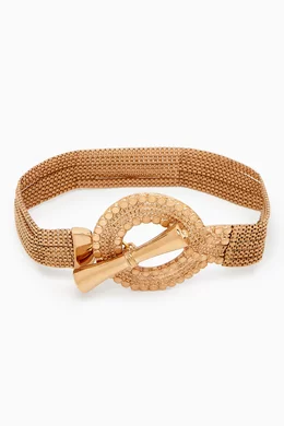 Buy Satellite Gold Multi strand Bracelet in 14kt Gold plated Metal For Women Online Ounass UAE