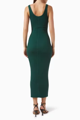 Buy Enza Costa Green Tank Maxi Dress in Silk blend Knit For Women Online Ounass UAE