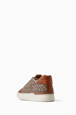 Buy Coach Brown Lowline Low Top Sneakers in Signature Jacquard For