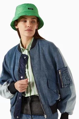Buy Kate Spade New York Green Sam Quilted Bucket Hat For  display picture 1