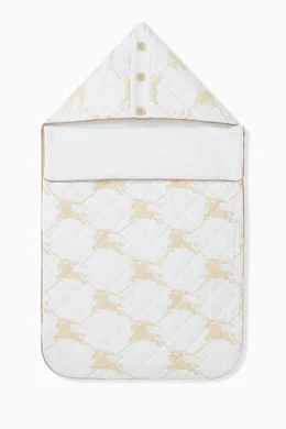 Buy Burberry Neutral Equestrian Knight Sleeping Bag in Cotton For UNISEX Online Ounass UAE