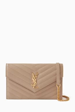 Monogram ysl small matelasse envelope chain wallet online