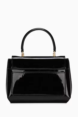 ★DOLCE & GABBANA BLACK PANAMA AND LEATHER TOP HANDLE バッグ Dolce & Gabbana Black Panama And Leather Top Handle Bag