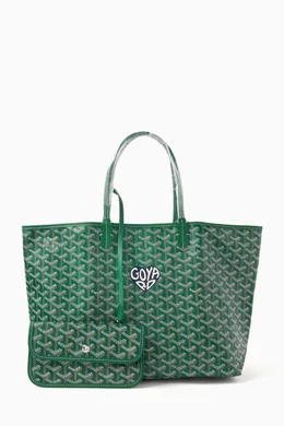 Buy Goyard Pre Loved Green Unused Limited Edition Saint Louis PM Bag in Goyardine Canvas Chevroches Calfskin For Women Online Ounass UAE