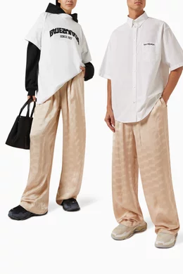 Buy Balenciaga Neutral Unisex BB Monogram Loose Pyjama Pants
