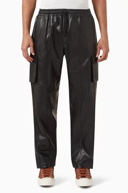 Buy Kith Black Sennet II Cargo Pants in Leather For Men Online Ounass UAE