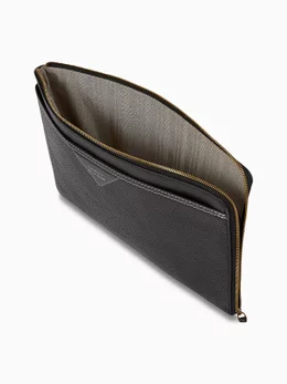 Buy Tommy Hilfiger Black Signature Laptop Sleeve in Leather For Men Online Ounass UAE