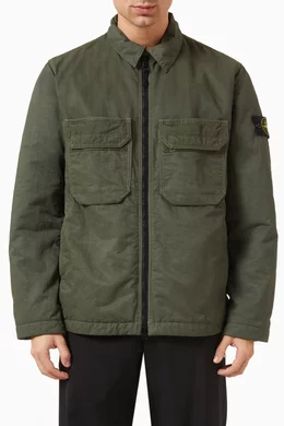 Stone island zip shirt jacket online