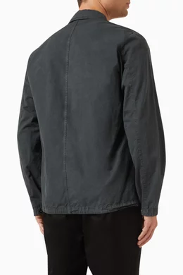 Buy Stone Island Grey Overshirt in Brushed Organic cotton Canvas For Men Online Ounass UAE