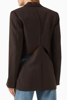 Buy Christopher Esber Brown Triquetra Blazer in Silk For Women Online Ounass UAE